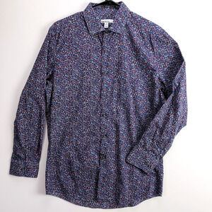 Men’s M Slim Fit 15.5 32/33 Floral Dress Shirt Business Casual Office | Bar III